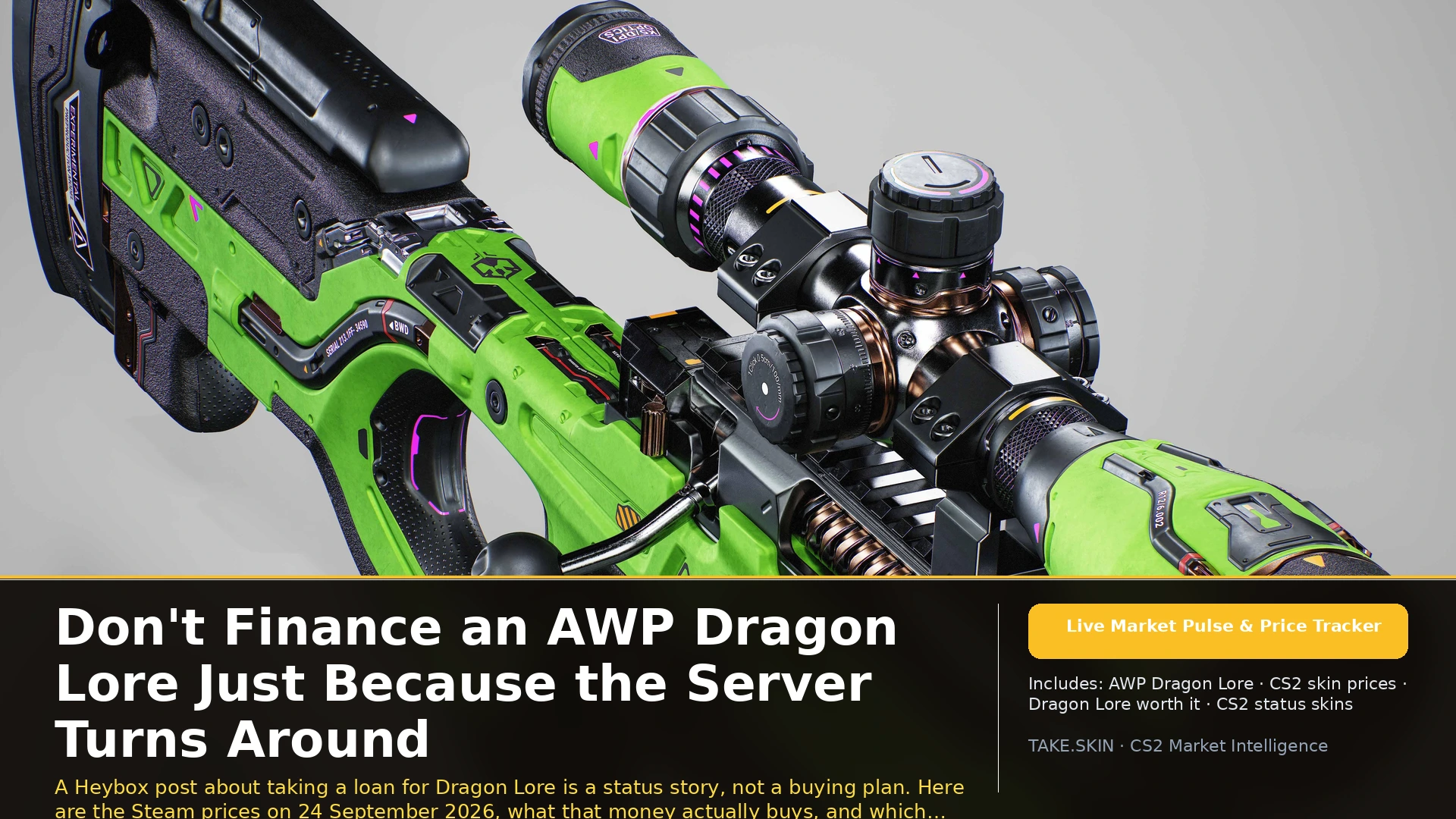 Don't Finance an AWP Dragon Lore Just Because the Server Turns Around