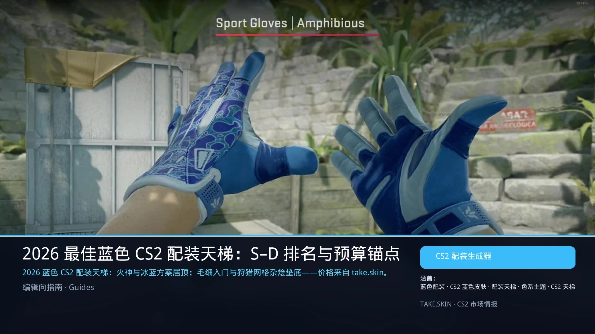 2026 最佳蓝色 CS2 配装天梯:S–D 排名与预算锚点