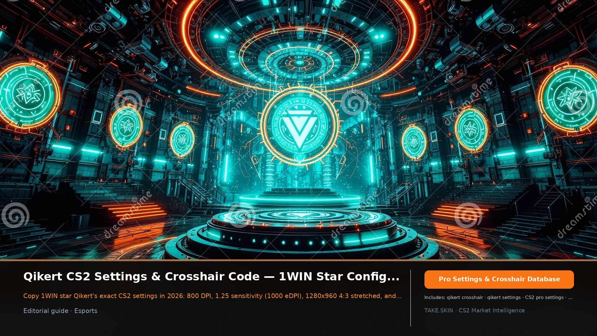Qikert CS2 Settings & Crosshair Code — 1WIN Star Configuration