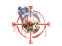 Sealed Graffiti Skull N Crosshairs